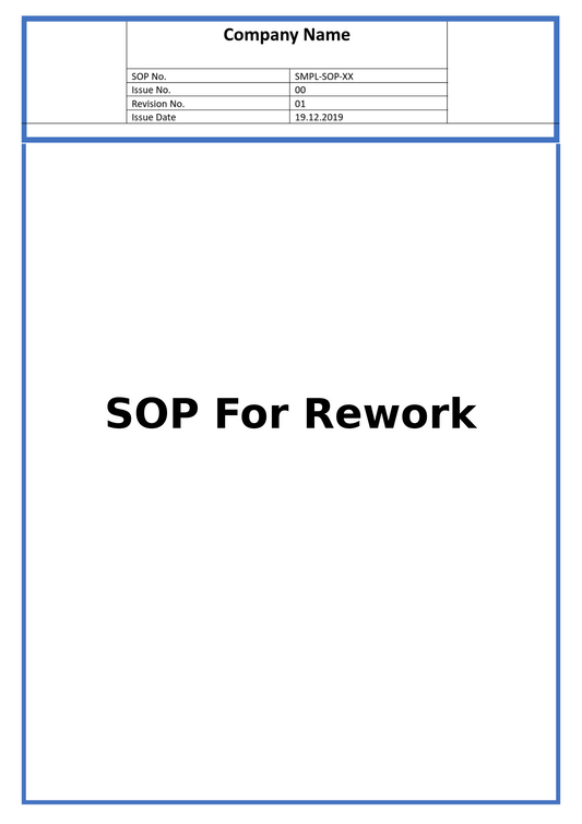 SOP For Rework